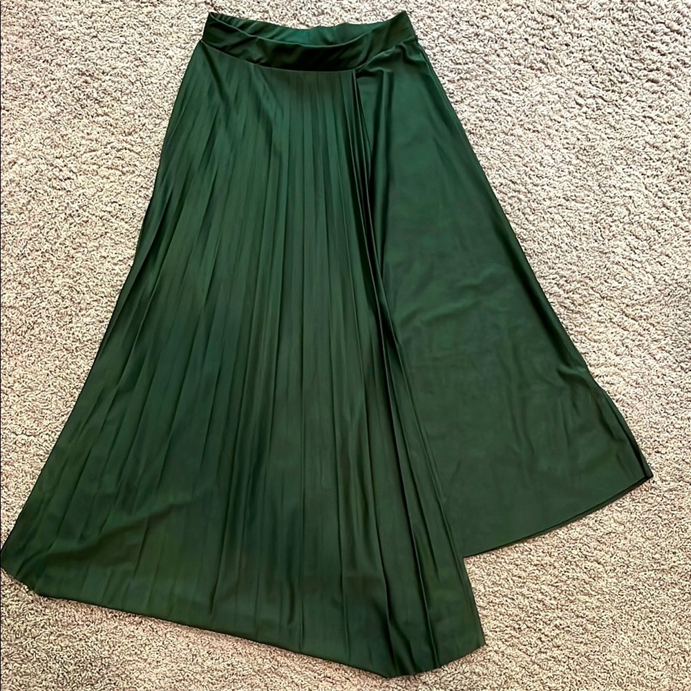ASOS Green Pleated Skirt